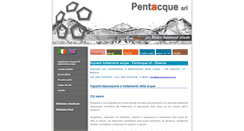 Desktop Screenshot of pentacquesrl.it
